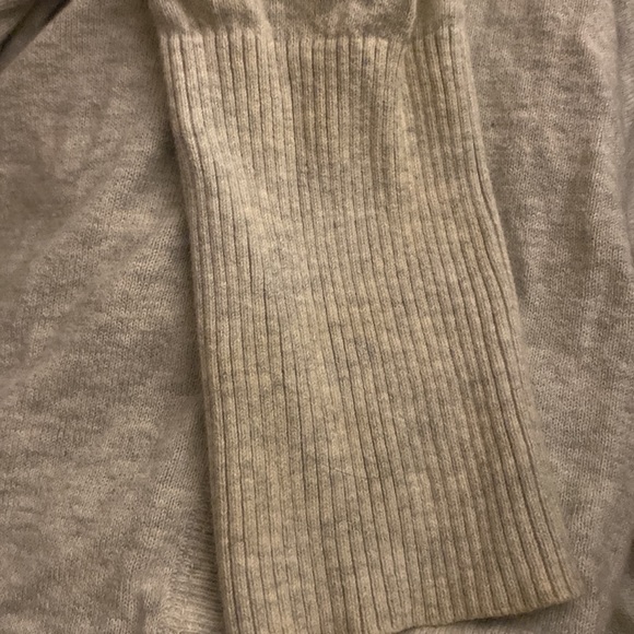 All Saints Elgar Gray Cowl Neck Cotton Sweater  Snap back, bat sleeves, cuffs 4 - Picture 5 of 6